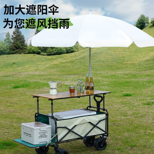 戶外露營車可折疊手推車野營野餐營地車拉桿小拖車擺攤小拖車