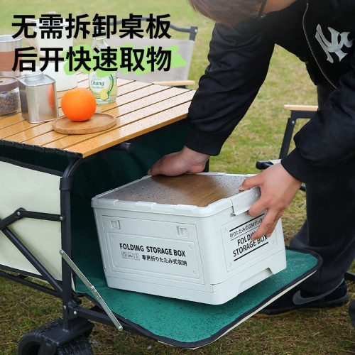 戶外露營車可折疊手推車野營野餐營地車拉桿小拖車擺攤小拖車