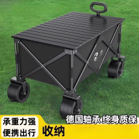 戶外露營車推車營地拖車可折疊擺攤小推車手拉旅行野營野餐手推車