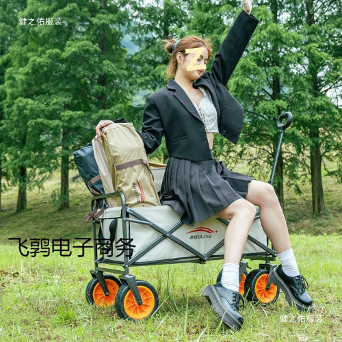 露營手推車戶外折疊旅遊野營小拉車野餐車擺攤營地車野炊裝備