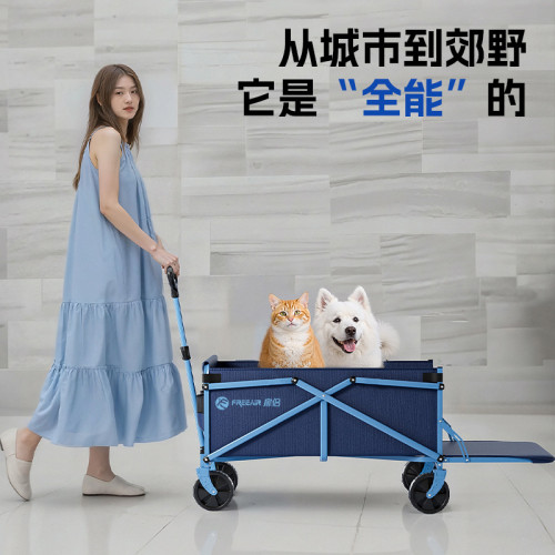 戶外露營車可折疊旅行營地車迷你小拖車兒童買菜快遞寵物拖車推車