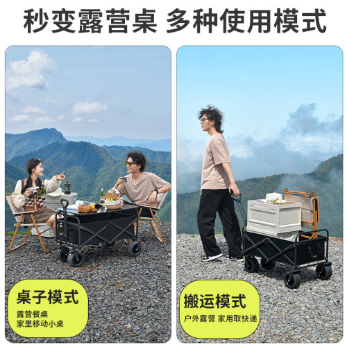 戶外露營車小推車可攜式折疊移動擺攤專用車兒童可躺大號露營營地車