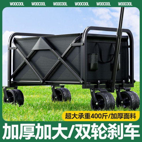 戶外露營推車擺攤萬能小推車可折疊野餐營地車野營超大越野小拉車