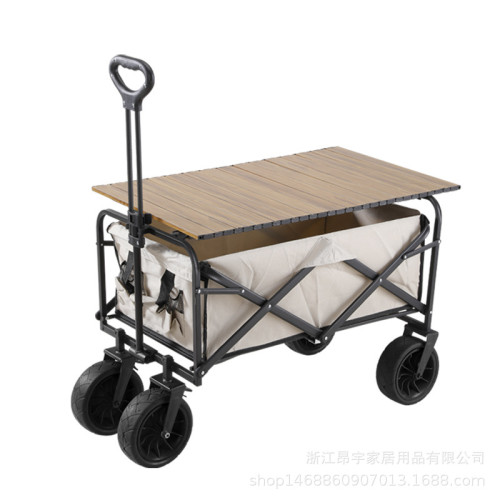 新款戶外露營兒童擺攤折疊露營車可攜式野營老人大號可躺小推車