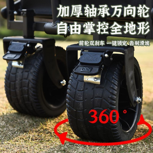 恐龍擺地攤露營車戶外可拆卸帶遮陽棚擺攤車遮陽棚可攜式拉車小推車