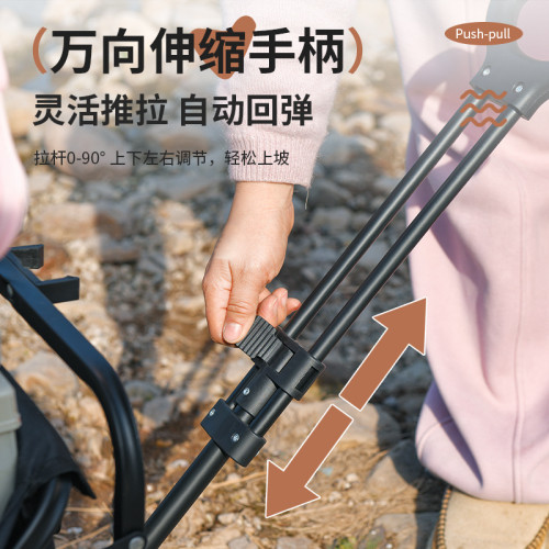 高顔值戶外露營車可拆卸營地推車可攜式野營折疊車野餐拉車擺攤車