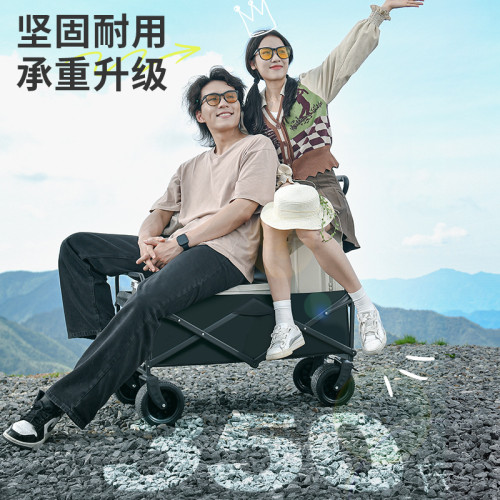 戶外露營車小推車可攜式折疊移動擺攤專用車兒童可躺大號露營營地車