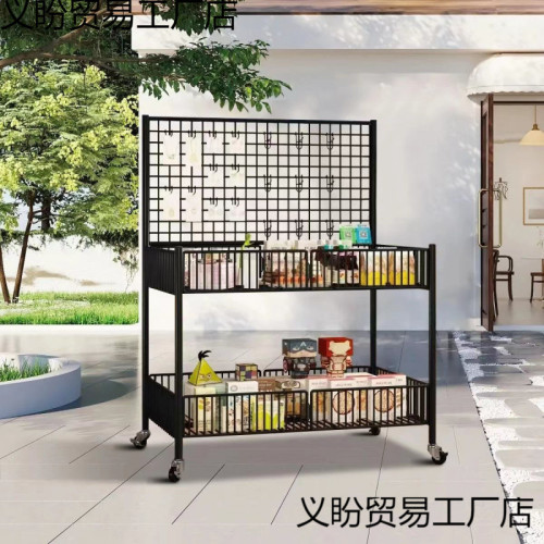Tuy加粗方琯擺攤小推車可折疊冰粉甜品花車貨架壽司夜市移動出攤