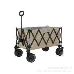 新款聚攏不後開戶外野營露營推車營地車折疊可攜式野餐小推拉拖車