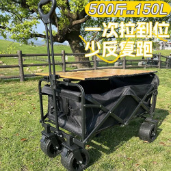 露營車推車可坐取快遞釣魚戶外折疊後開車野營車拖車可攜式越野