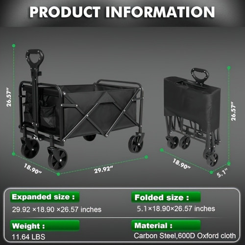 Foldable Portable 330 Lb Foldable Portable Cart | 8 Inch