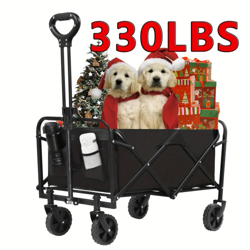 Foldable Beach Wagon Large Capacity, Heavy Duty, Portable