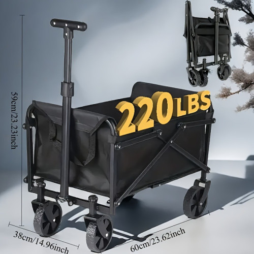 Foldable Beach Wagon Large Capacity, Heavy Duty, Portable