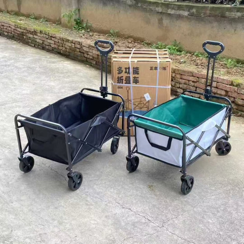 後開拖鬥款戶外營地車可升降露營車加長野餐車網紅折疊擺攤小推車