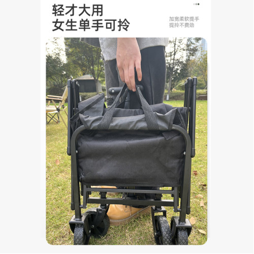 露營車野餐車戶外釣魚營地車小推車金屬手推車折疊可攜式可折疊輕便