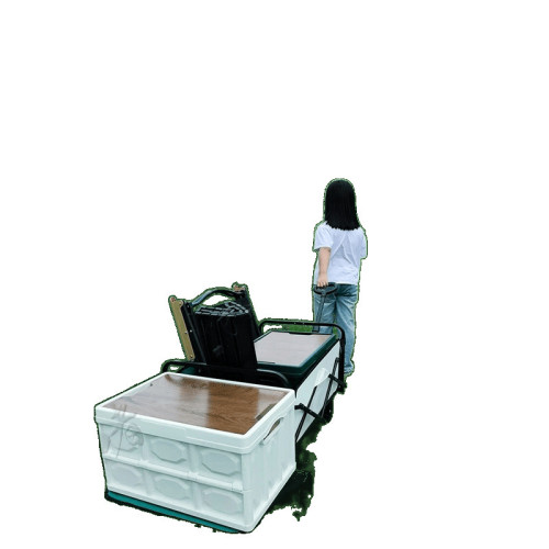 露營推車可折疊戶外手推野餐車可攜式營地拖車拉桿多功能野營擺攤車