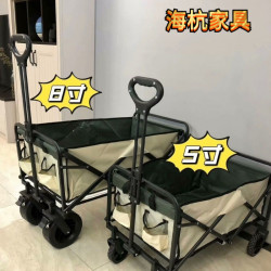 露營推車野餐小拉車戶外營地車可折疊超大手推可升降擺攤車帶娃車