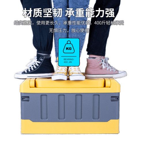 車用收納箱可坐成人後備箱可折疊儲物箱戶外露營野炊釣魚箱整理盒