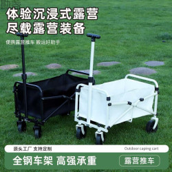 家用購物小推車露營車拉貨推車夜市賣花拉桿車超強承重力一車拉完
