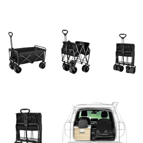 露營車戶外旅行營地車可折疊手推車野餐車野營拖車快遞擺攤小拉車