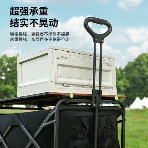 新款可折疊可攜式露營推車拉桿小拉車營地車桌板野外戶外手推野餐車
