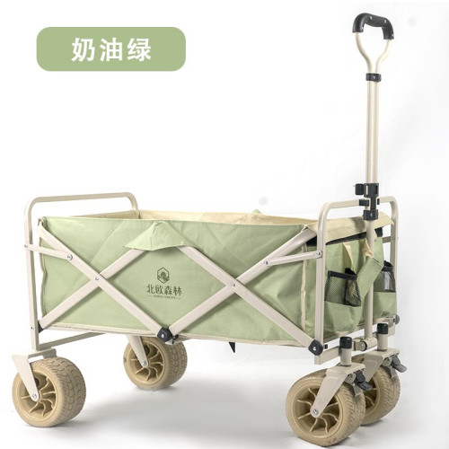戶外可折疊營地車露營車小推車野餐車可攜式郊遊野營手拉桿車拖車