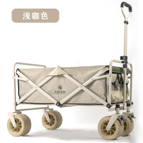 戶外可折疊營地車露營車小推車野餐車可攜式郊遊野營手拉桿車拖車