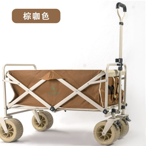 戶外可折疊營地車露營車小推車野餐車可攜式郊遊野營手拉桿車拖車
