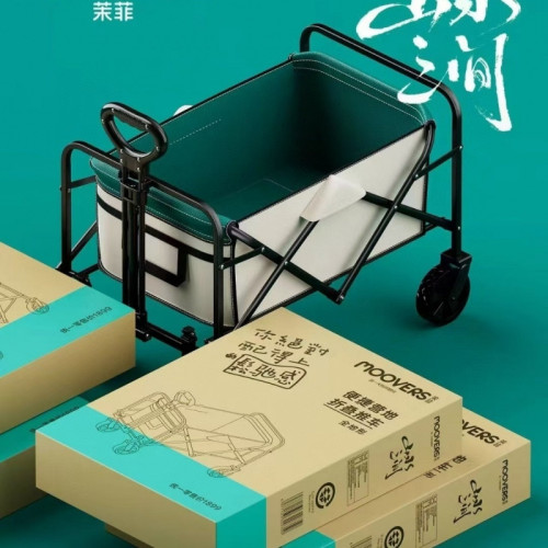 加厚露營車推車戶外擺攤營地小推車可折疊手推野餐野營拉車