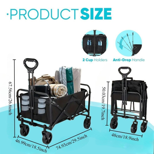S 77632 Heavy-duty Camping Cart 強承重露營車新款歐美