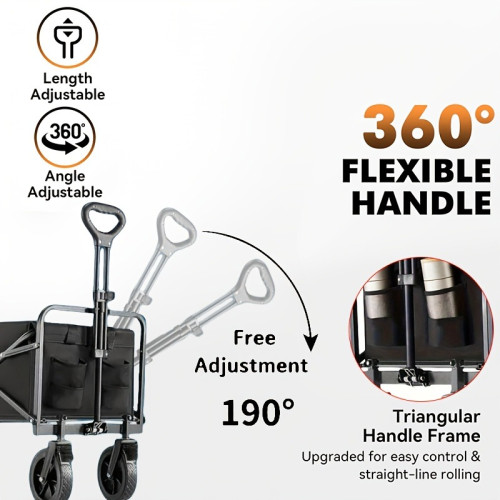 All Terrain Wheels Transporter Cart Foldable Cargo Truck