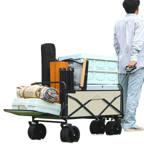 戶外露營車折疊拖車野餐旅行營地車大號手推車兒童可躺可攜式小拉車