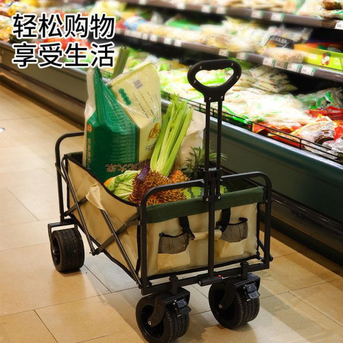 升降露營推車營地拖車戶外可折疊野營手拉車野餐車擺攤小