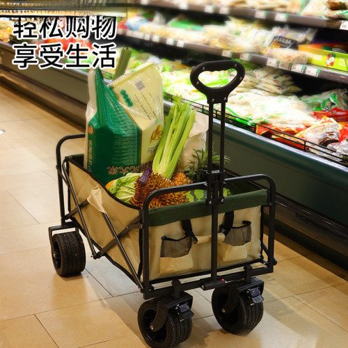 手戶外小車露營大網紅升降擺地攤野營拉推車營地車野餐拖車可攜式