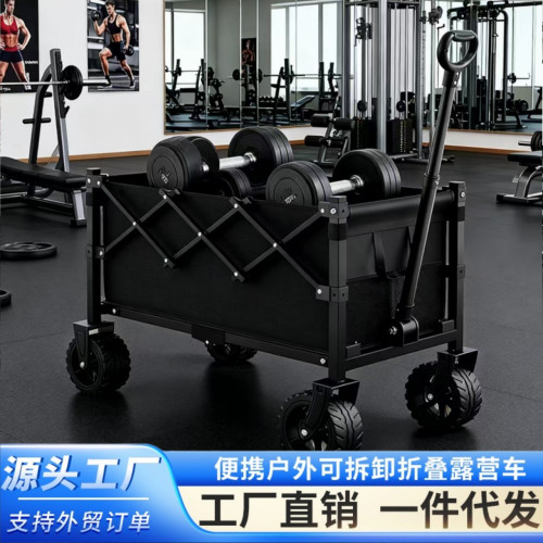 折疊款露營車戶外寫生手拉車可攜式擺攤多用折疊車手推車