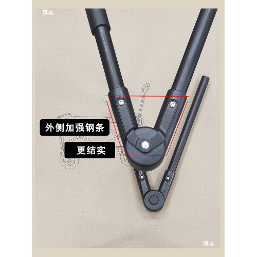推桿露營車配件可拆卸推拉桿加裝手桿橫桿戶外野餐野營小推車
