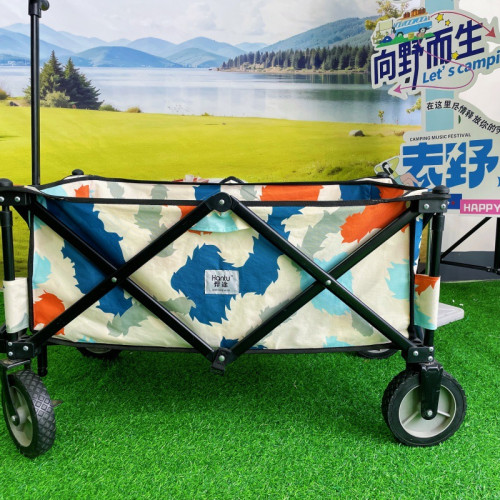 戶外露營小推車拉貨擺攤快遞折疊拖車兒童掛水專車容量大野營拉車