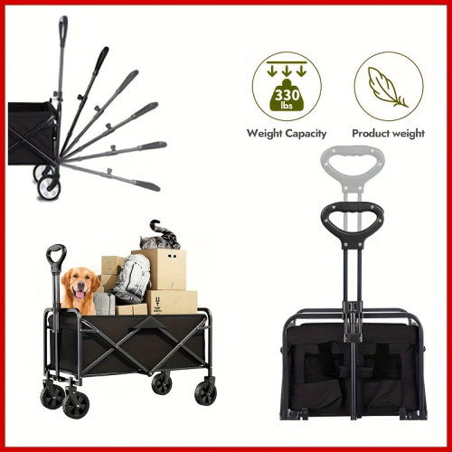 Camping Cart Camp Trailer Outdoor Folding OverSIZEd Camping