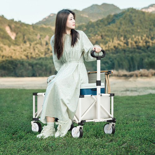 迷你聚攏戶外小拉車折疊可攜式露營購物營地車野餐手拉車野營推車