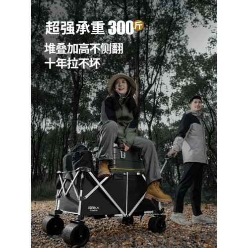 原始人露營推車營地車鋁合金聚攏戶外折疊野營野餐拖車手拉車 原始人露營推車營地車鋁合金聚攏戶外折疊野營野餐拖車手拉車