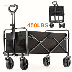 1PC Heavy Duty Collapsible Utility Wagon Cart 450/150lbs