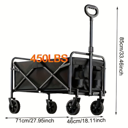 1PC Heavy Duty Collapsible Utility Wagon Cart 450/150lbs