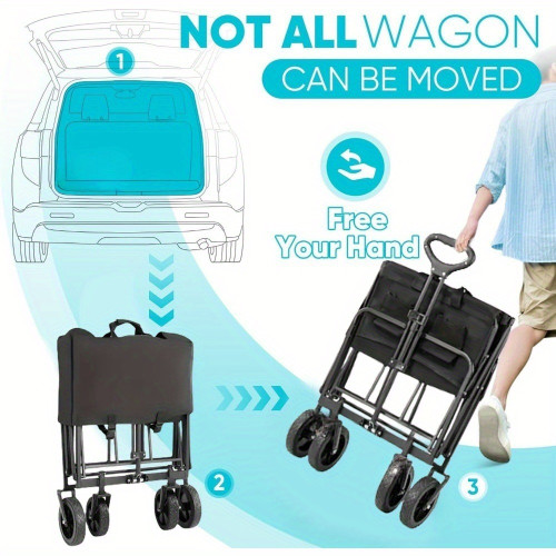 Foldable 4 Wheel Cart With Wheels Foldable Folding Utility