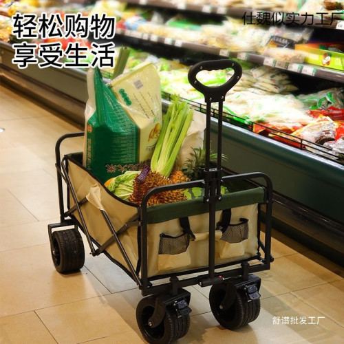 露營車擺攤地攤小推車拉貨可折疊手推車戶外野餐車家用運動用