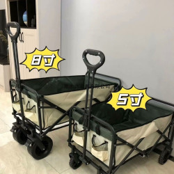 露營推車野餐小拉車戶外營地車可折疊超大手推可升降擺攤車帶娃車