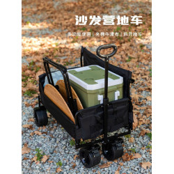 露營車擺攤沙發車推車拉貨專用取快遞可折疊手推車營地戶外野餐車