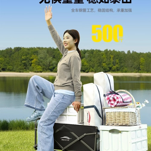 露營車拖鬥推車戶外旅行營地車後開門手推車野餐拉快遞折疊小拖車