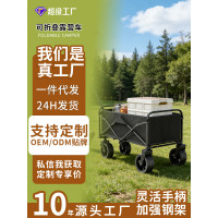 可折疊露營車戶外野餐車推車超大營地車拖車野營手拉桿擺攤小推車
