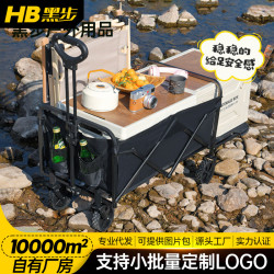 戶外露營車輪子可拆卸營地車推車野營折疊車小拉車擺攤可拆卸輪子