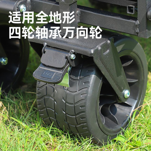 戶外可折疊露營手推車野餐營地拉桿小拖車擺攤桌嚴選